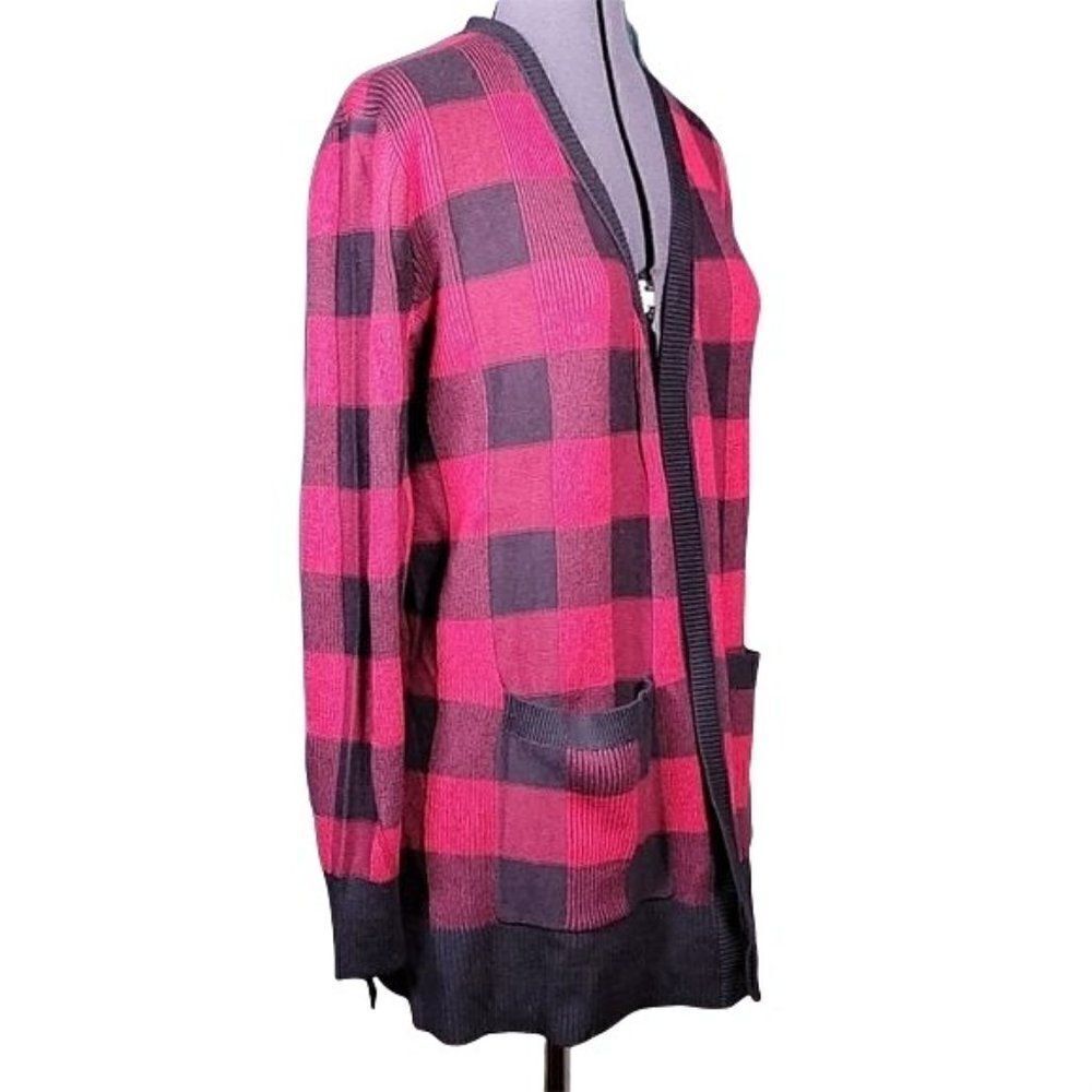 Eddie Bauer Christine Buffalo Plaid Cardigan Sz S